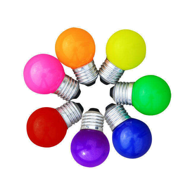 Lampada a LED colorata 1W 2W G45 Golf E14 B22 E27 per l'illuminazione e la progettazione del materiale di vetro