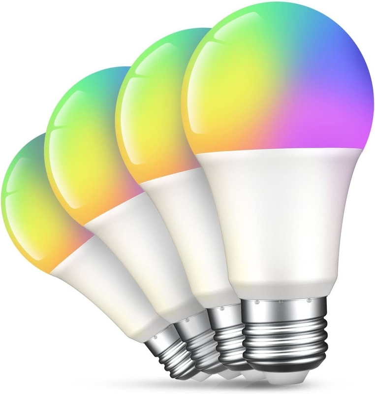 9W E27/B22 Multicolor Dimmable WiFi Lampada a LED Compatibile con google alexa Residential