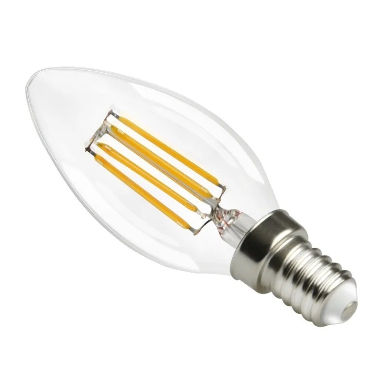 ETL Listed C35 E11 Lampada a incandescenza a LED 4W 120C Dimmabile 500lm 0,06kg per risparmio energetico