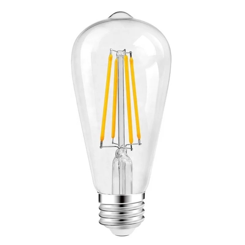 3000K 7W 800LM Dim LED Filament Bulb E27 Tipo di base per una durata di 30000 ore
