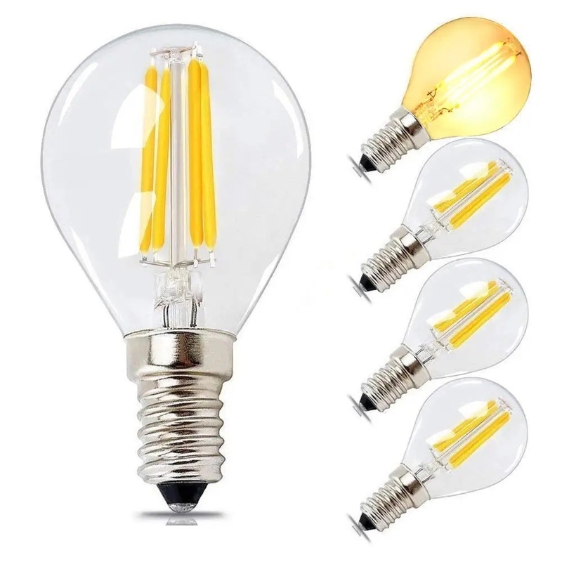 ETL C35 E11 Globe LED Filament Bulb 4W 120C Dimmabile per l'illuminazione e la progettazione dei circuiti