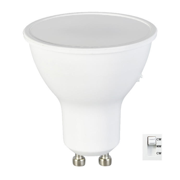Home Arredamento Lampada a LED 3-Step CCT Cambiabile 5W 7W GU10/MR16 Spotlight con interruttore